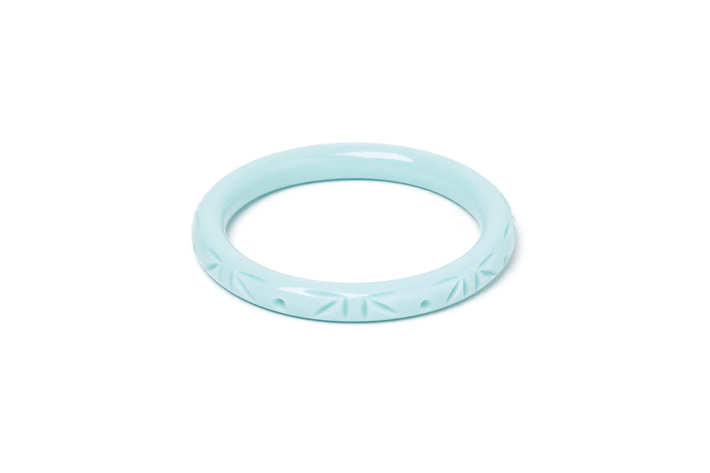 Narrow Surf Heavy Carve Fakelite Bangle